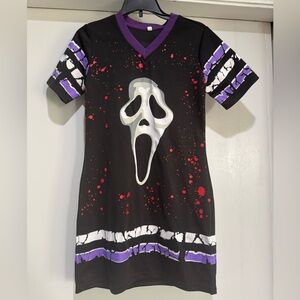 Girls ghost face jersey dress